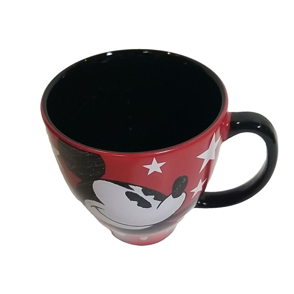 Disney Parks Mickey Mouse Red Star Coffee Mug Retired Souvenir Large 12oz